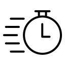 Horloge avec des traits horizontaux sur la gauche